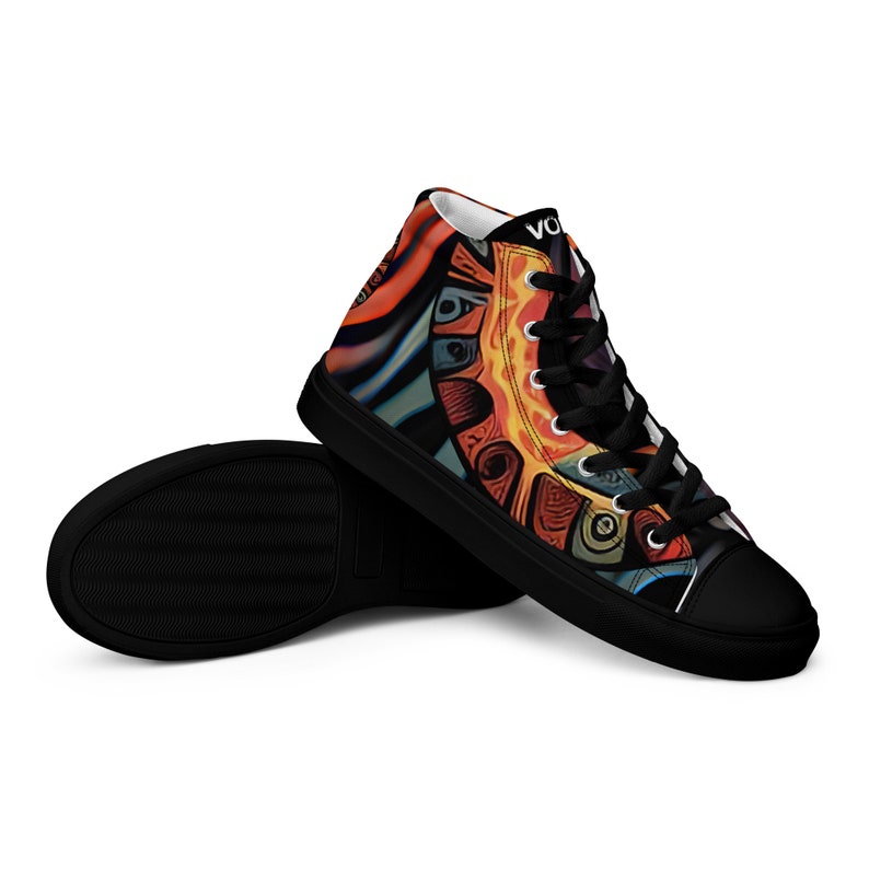 Trippy Shoes High Top Canvas Festival Wear Art Psychedelic Hippie