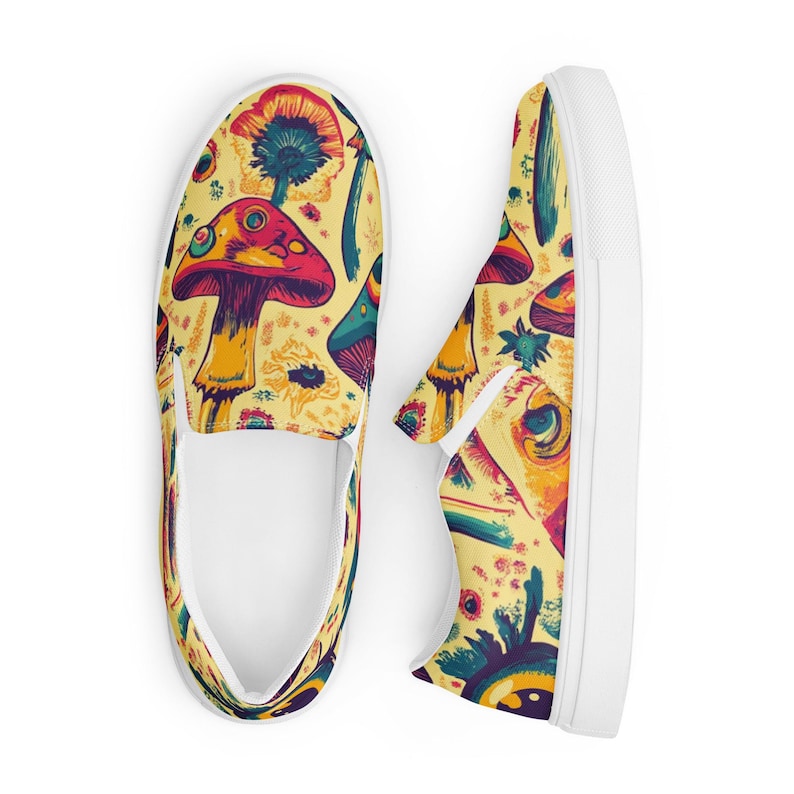 Magic Mushroom Psychedelic Trippy Hippie Art Sneakers